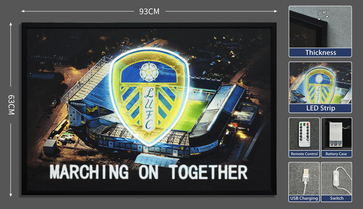 Leeds United LED paveikslas – nuotrauka 8