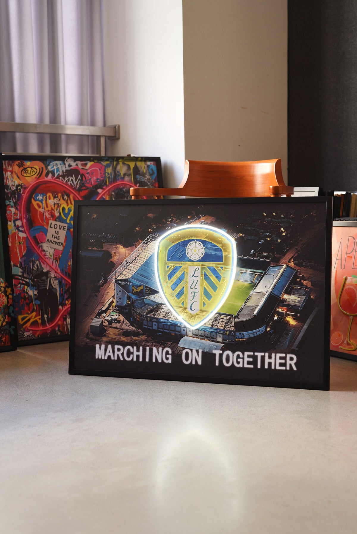 Leeds United LED paveikslas – nuotrauka 3