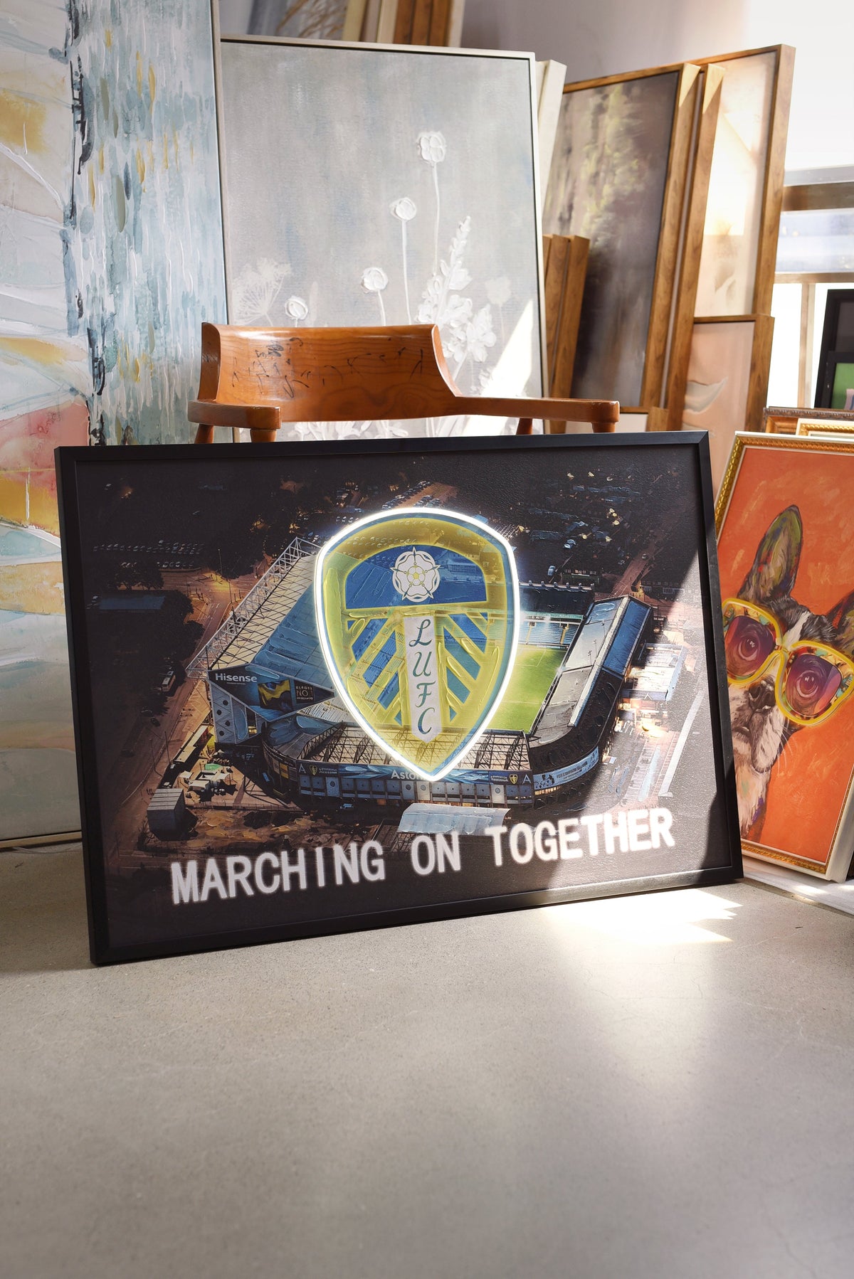 Leeds United LED paveikslas – nuotrauka 5