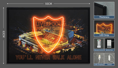 Liverpool FC LED paveikslas – nuotrauka 3