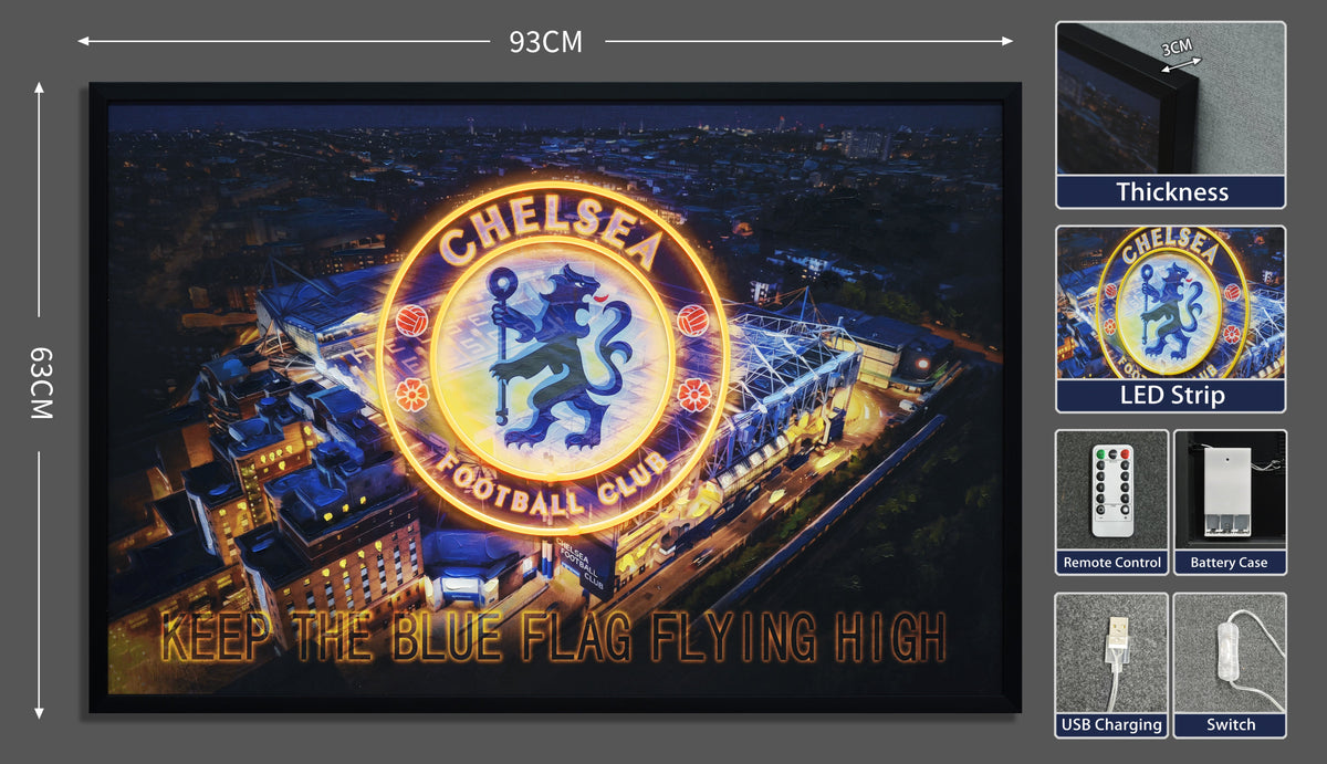 Chelsea FC LED paveikslas – nuotrauka 7