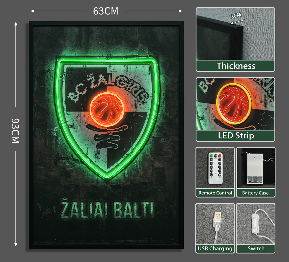 BC Žalgiris LED paveikslas – nuotrauka 7
