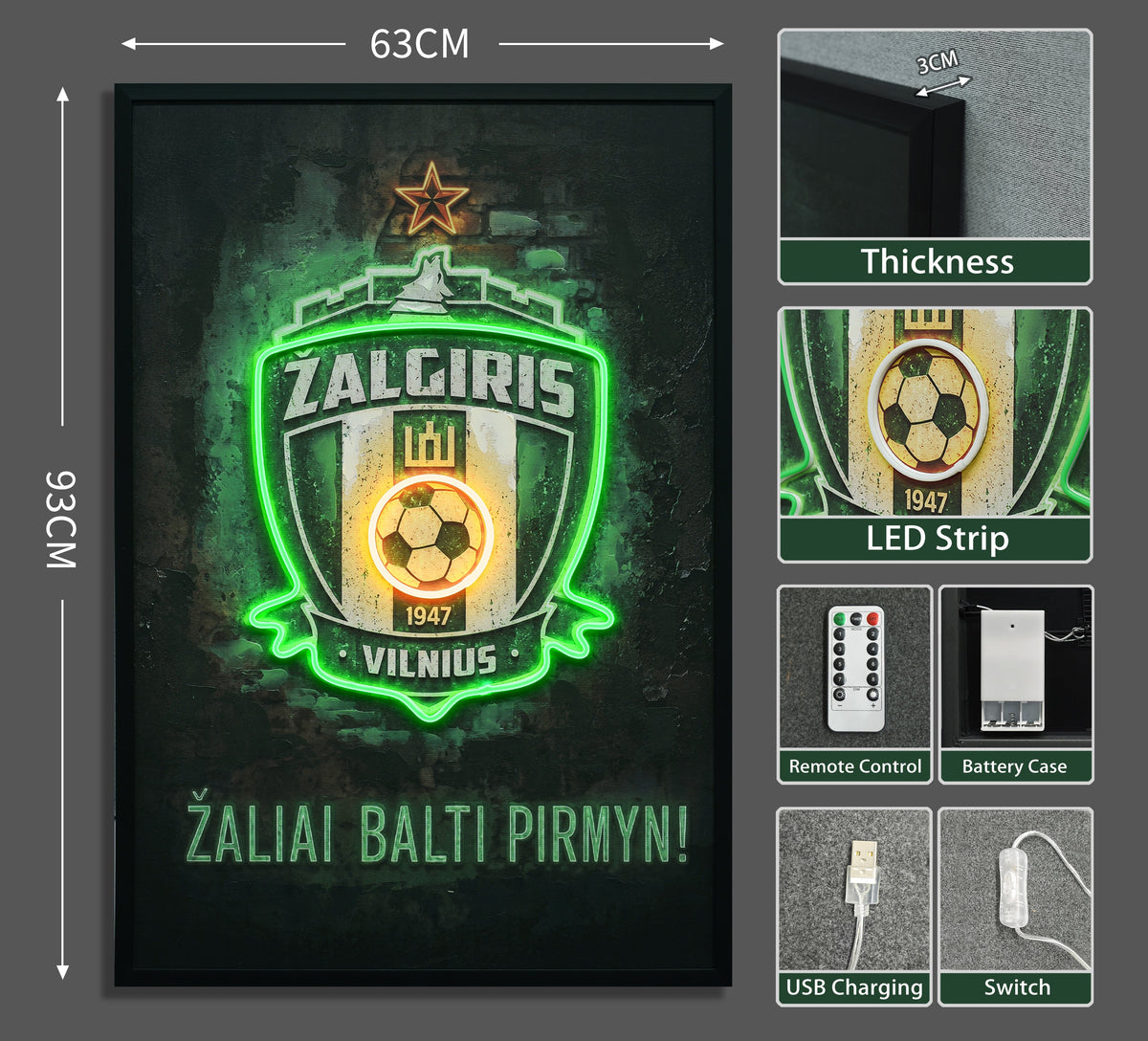 Žalgiris Vilnius LED paveikslas – nuotrauka 7