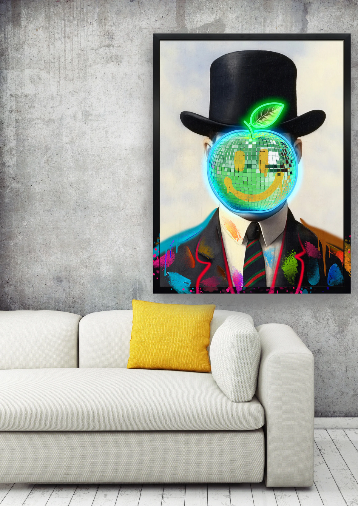 Neon Gentleman LED paveikslas – nuotrauka 5
