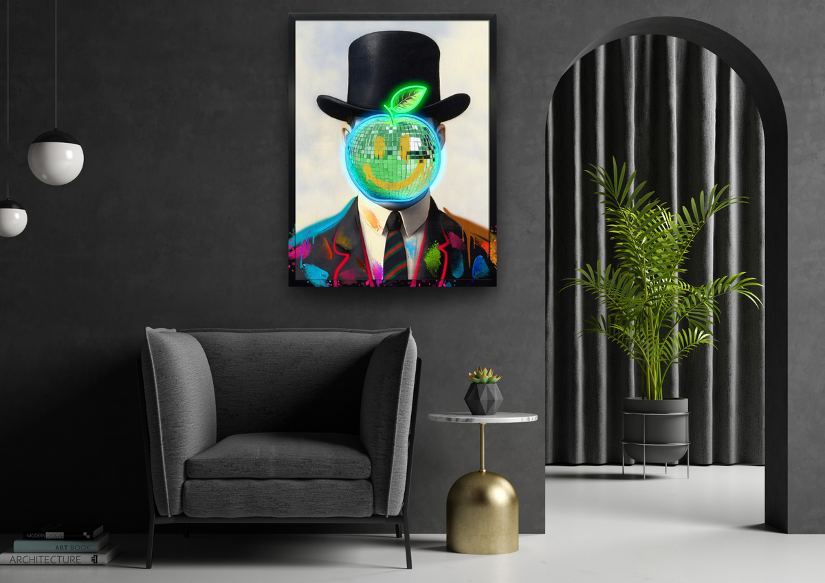 Neon Gentleman LED paveikslas – nuotrauka 2