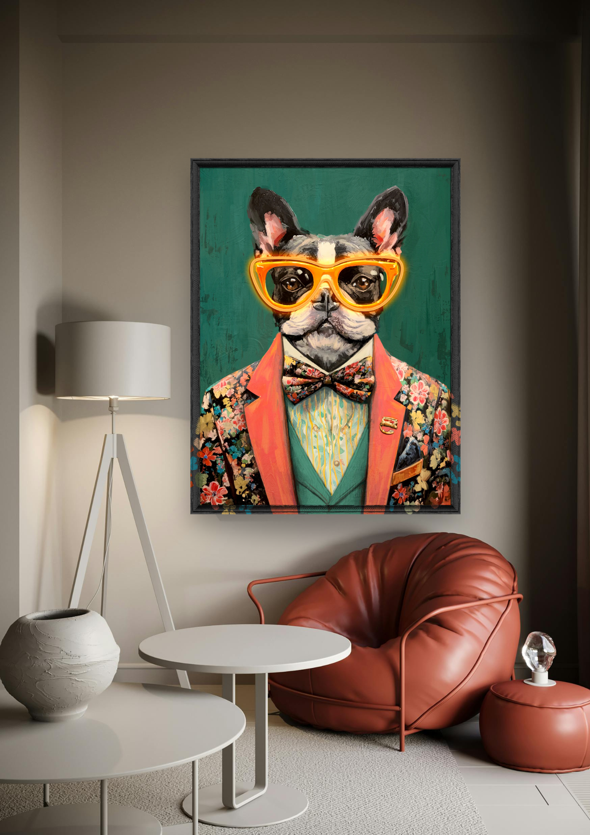 Gentleman Bulldog LED paveikslas – nuotrauka 2