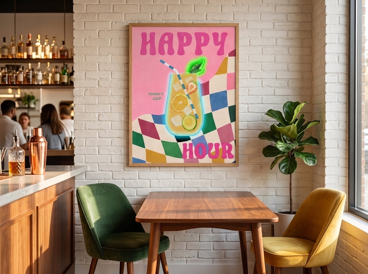 Happy Hour LED paveikslas – nuotrauka 4