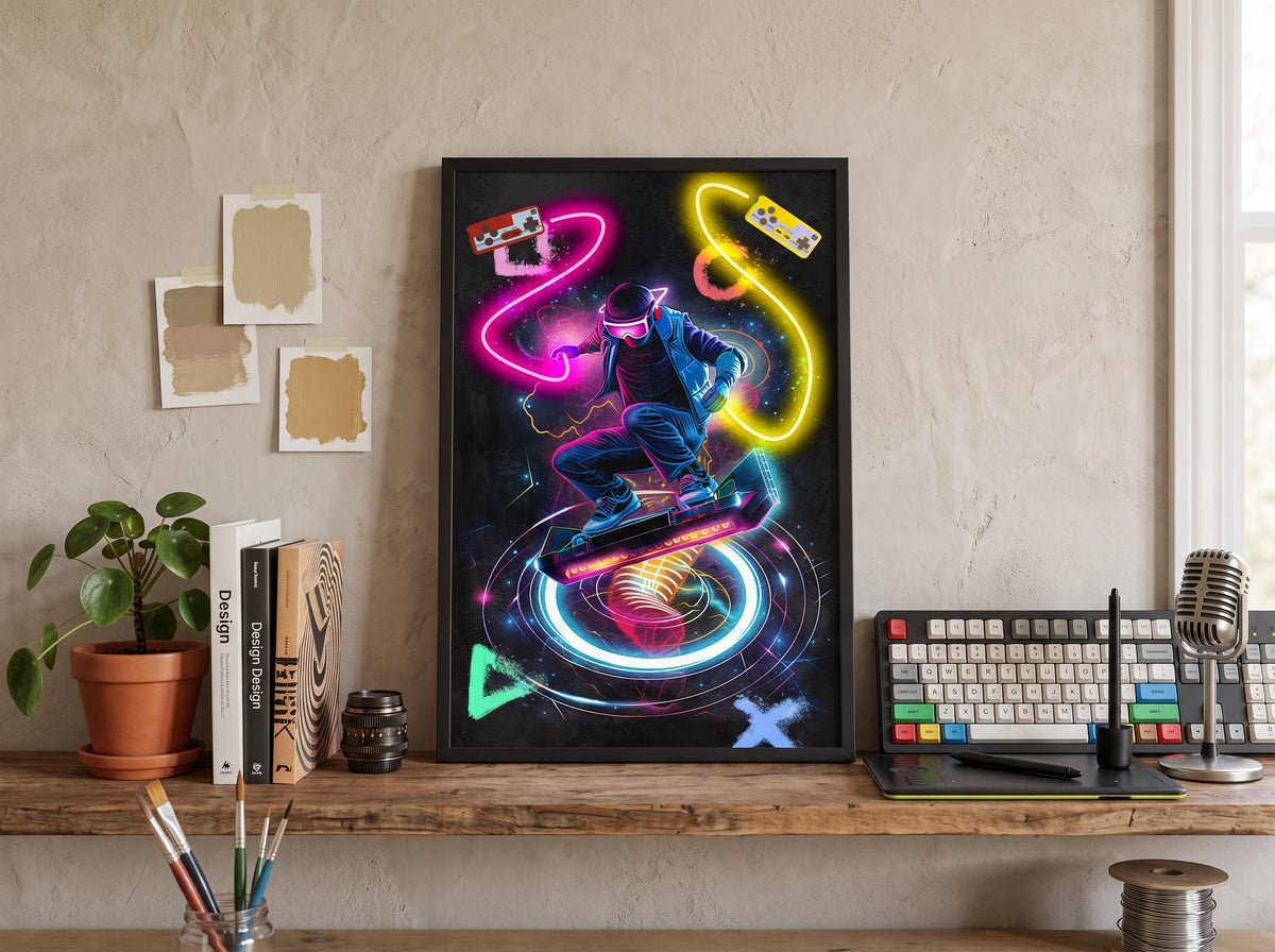 Neon Gamer LED paveikslas – nuotrauka 4