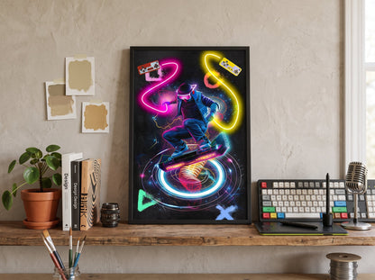 Neon Gamer LED paveikslas – nuotrauka 4