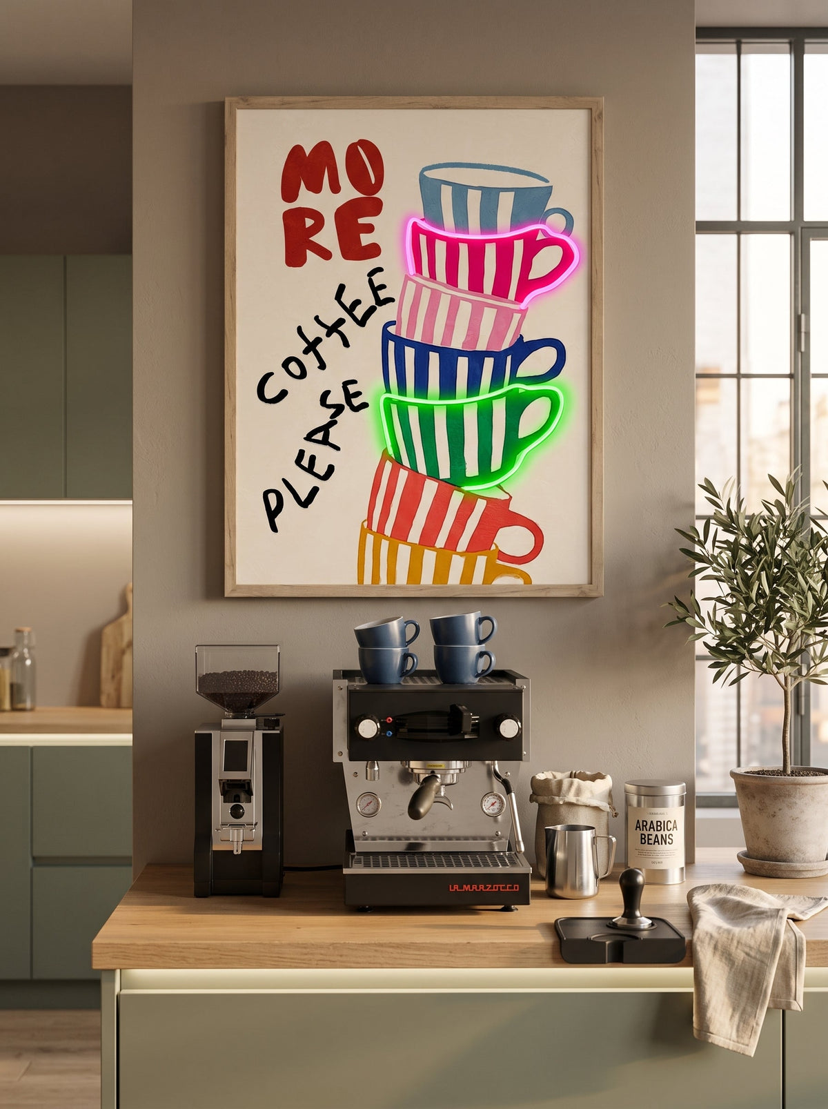More Coffee Please LED paveikslas – nuotrauka 6