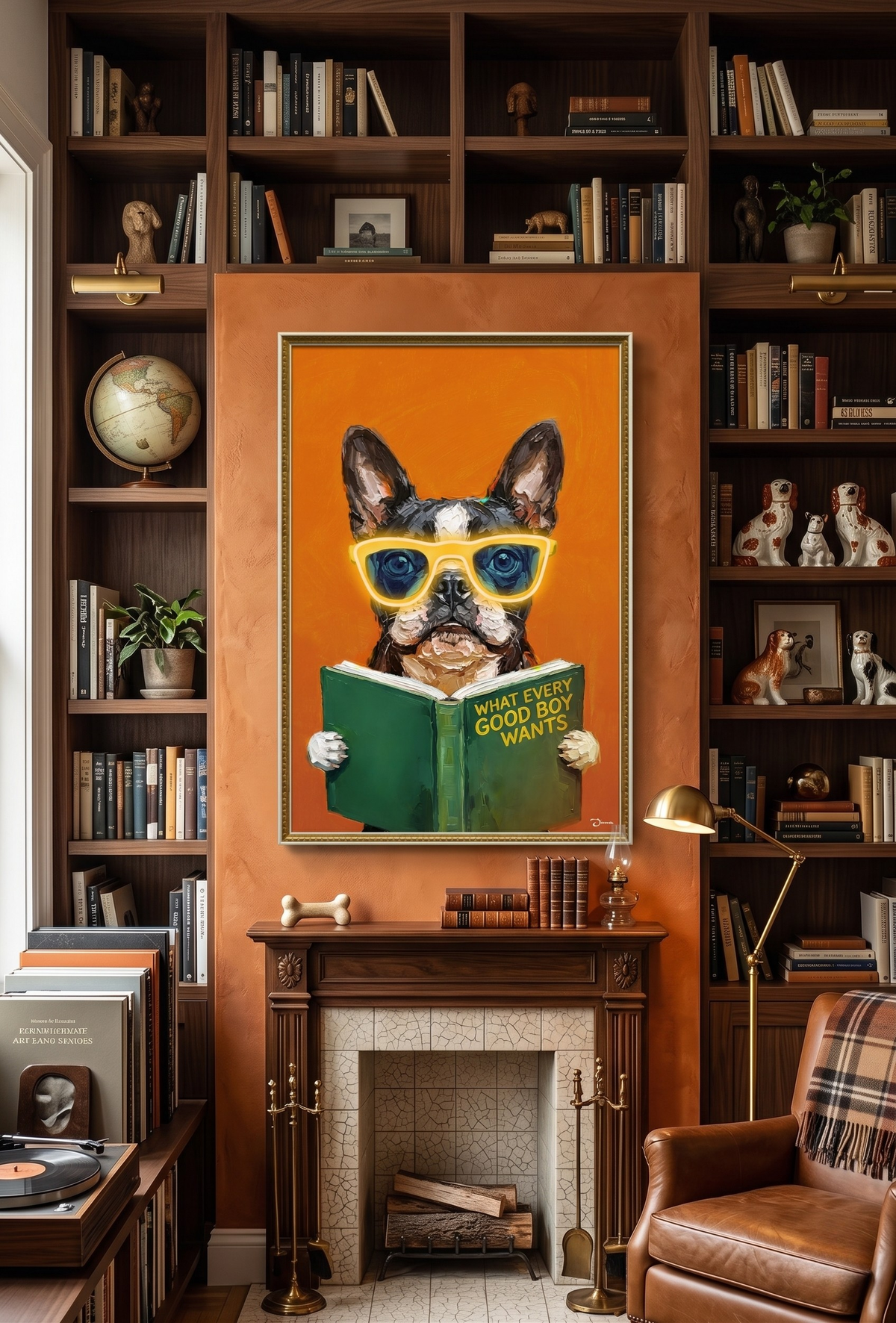 Smart French Bulldog LED paveikslas – nuotrauka 5