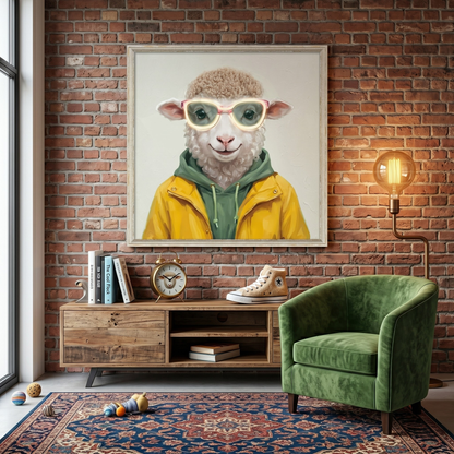 Stylish Sheep LED paveikslas – nuotrauka 6