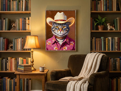 Cowboy Cat LED paveikslas – nuotrauka 8