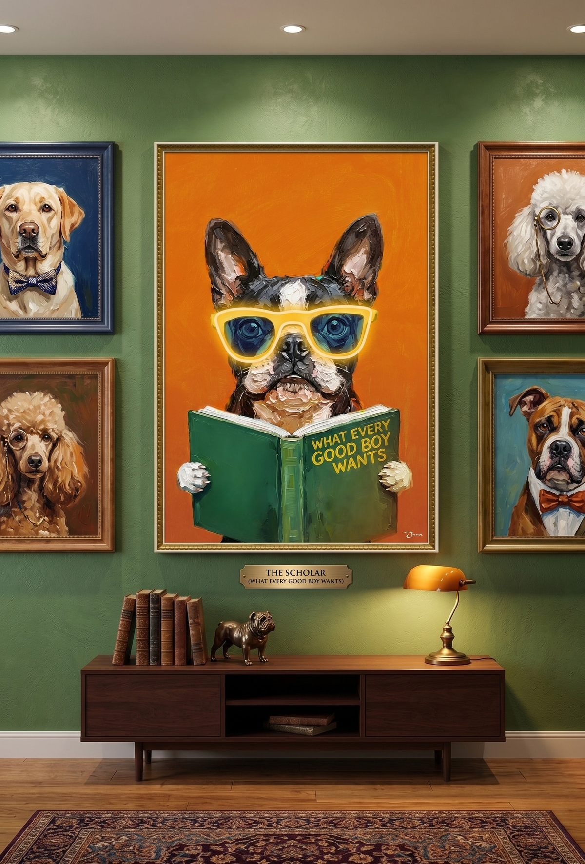 Smart French Bulldog LED paveikslas – nuotrauka 8