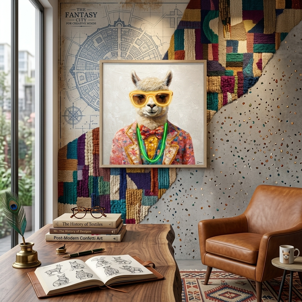 Stylish Llama LED paveikslas – nuotrauka 7
