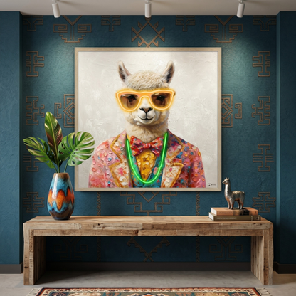 Stylish Llama LED paveikslas – nuotrauka 2