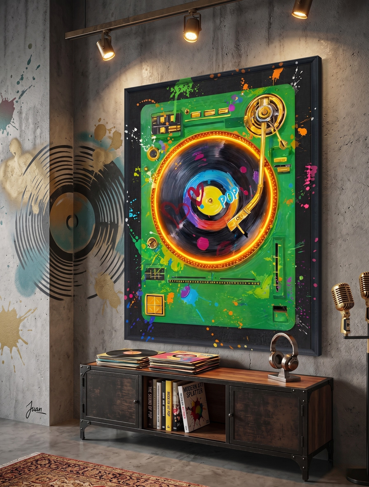 DJ Pop Turntable LED paveikslas – nuotrauka 2