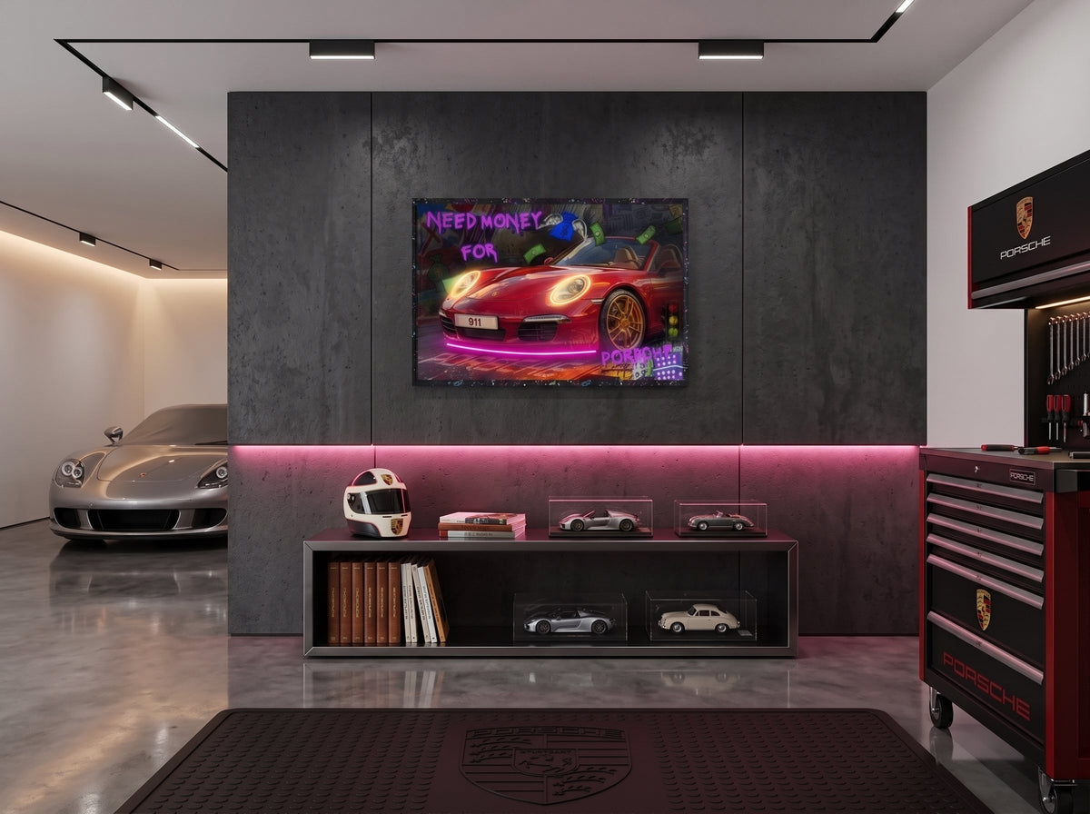 Need Money for Porsche LED paveikslas – nuotrauka 4