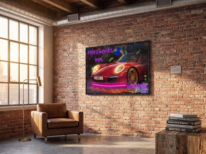 Need Money for Porsche LED paveikslas – nuotrauka 8