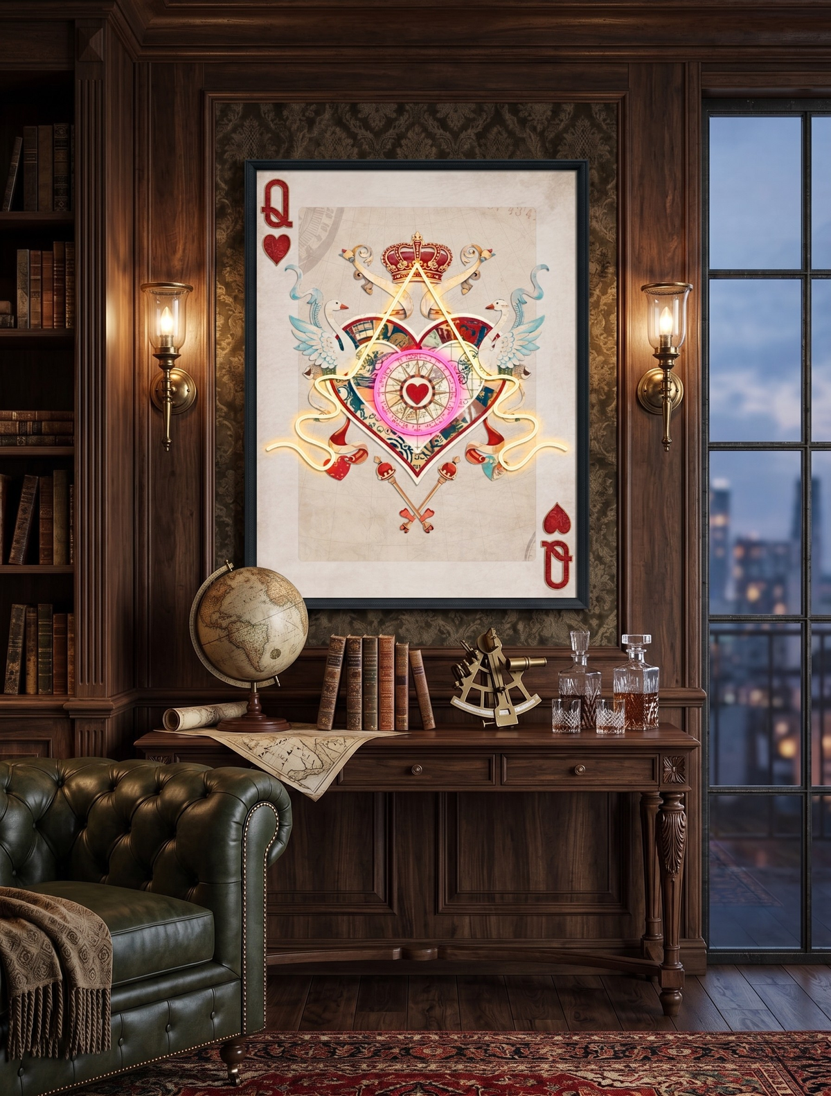 Queen of Hearts LED paveikslas – nuotrauka 6