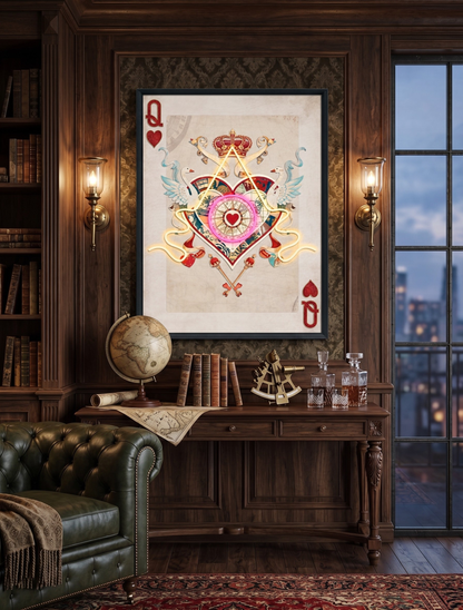 Queen of Hearts LED paveikslas – nuotrauka 6