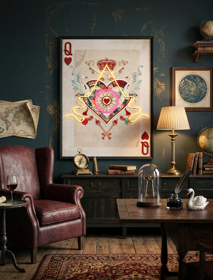 Queen of Hearts LED paveikslas – nuotrauka 2