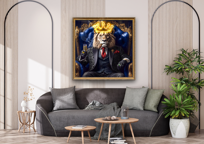Majestic Lion King LED paveikslas – nuotrauka 2