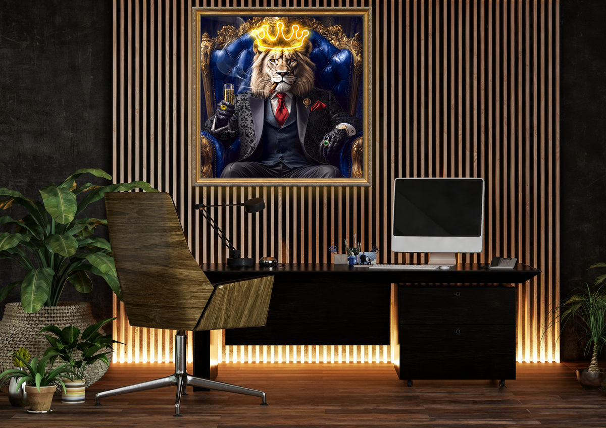 Majestic Lion King LED paveikslas – nuotrauka 5