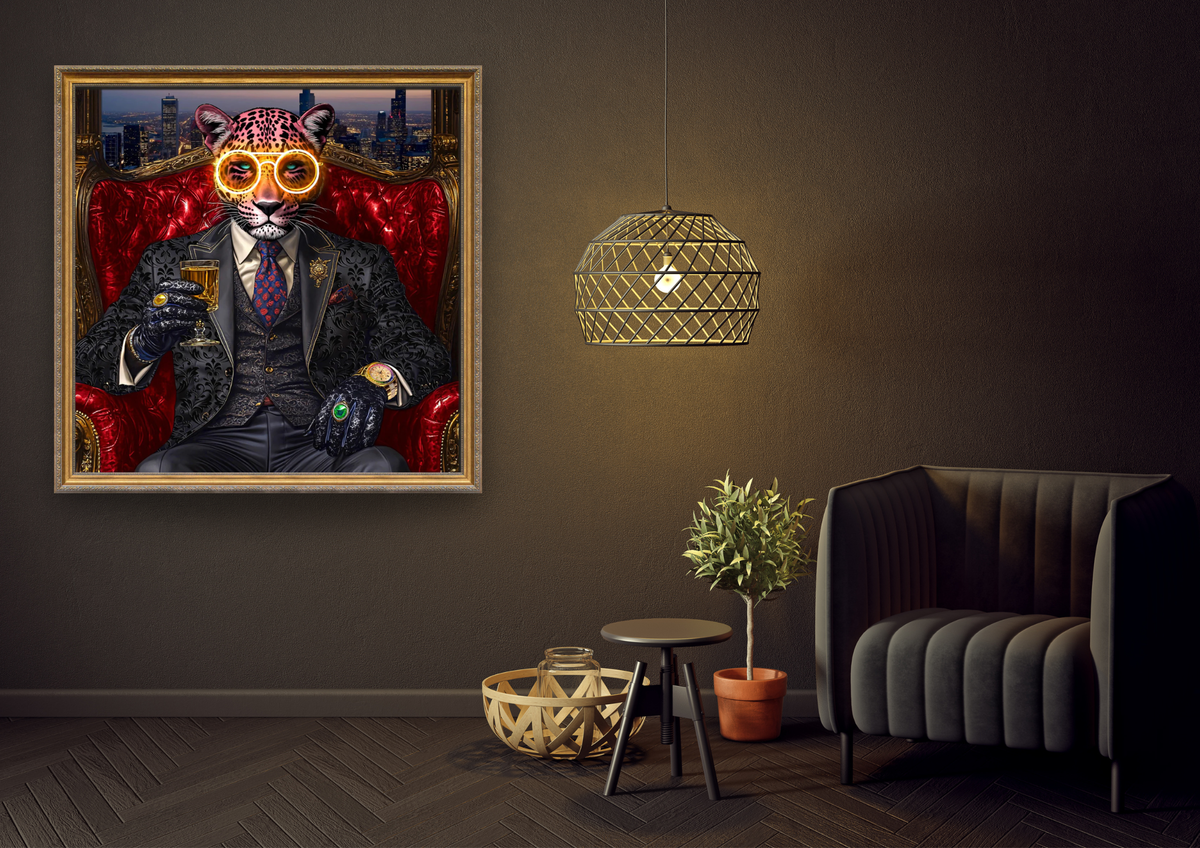 Royal Leopard LED paveikslas – nuotrauka 6