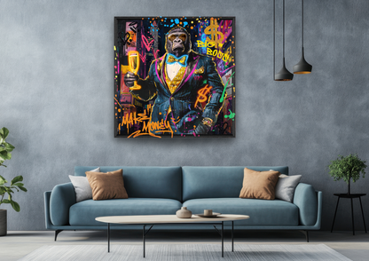 Money Boss Gorilla LED paveikslas – nuotrauka 8
