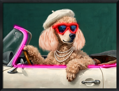 Parisian Poodle LED paveikslas – nuotrauka 2
