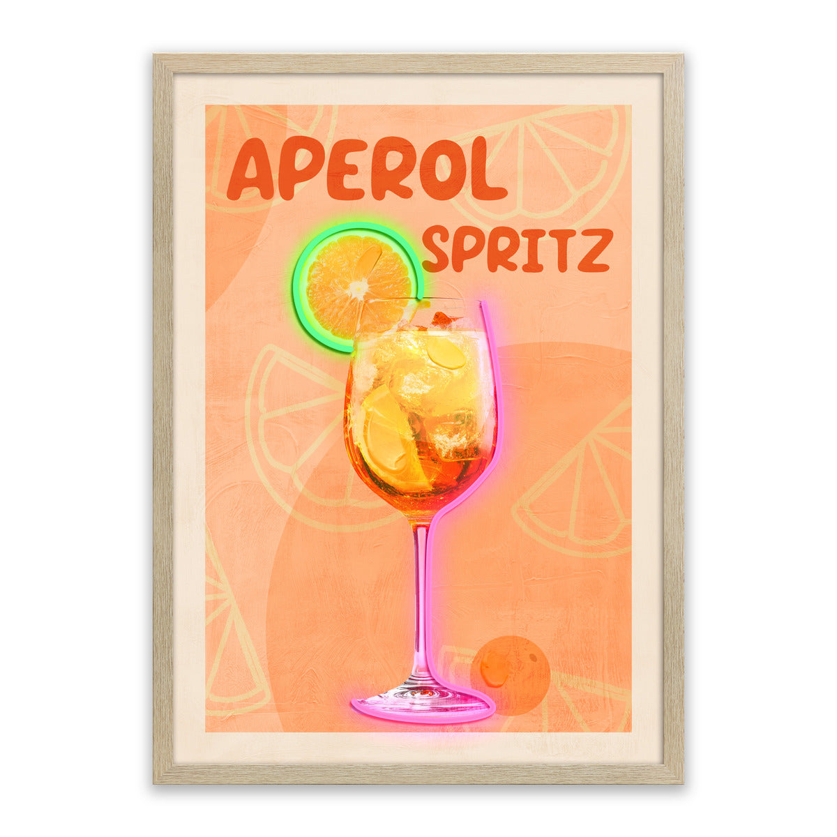 Aperol Spritz – LED paveikslas, citrusų kokteilis