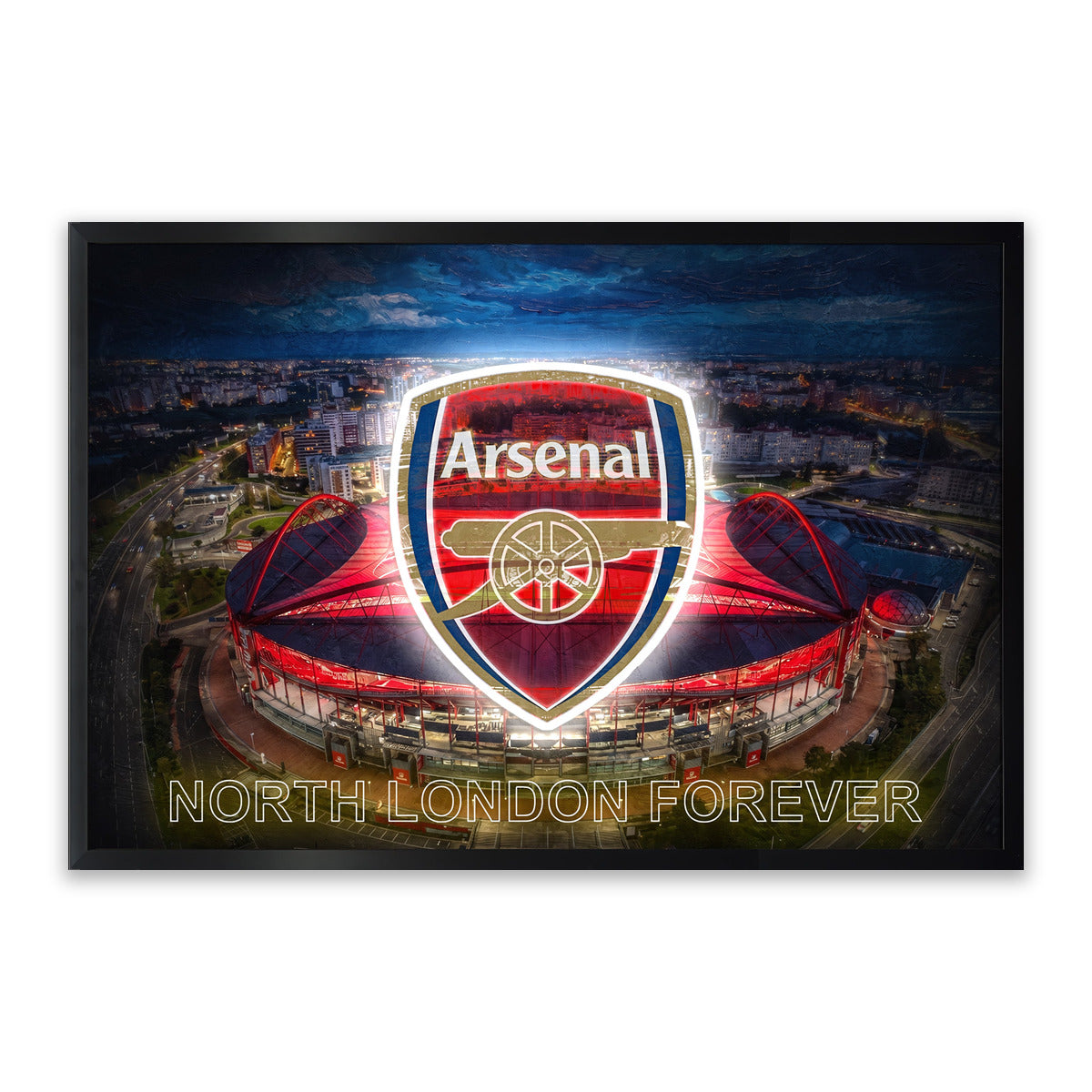 Arsenal – LED paveikslas, Emirates stadionas ir klubo ženklas