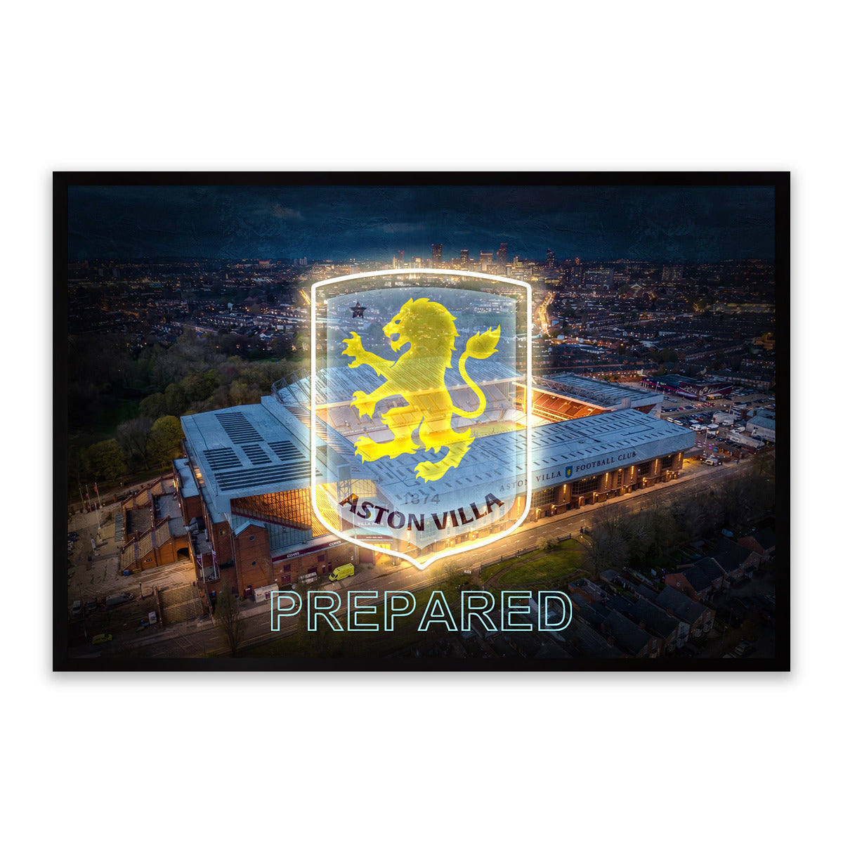 Aston Villa – LED paveikslas, Villa Park ir klubo ženklas