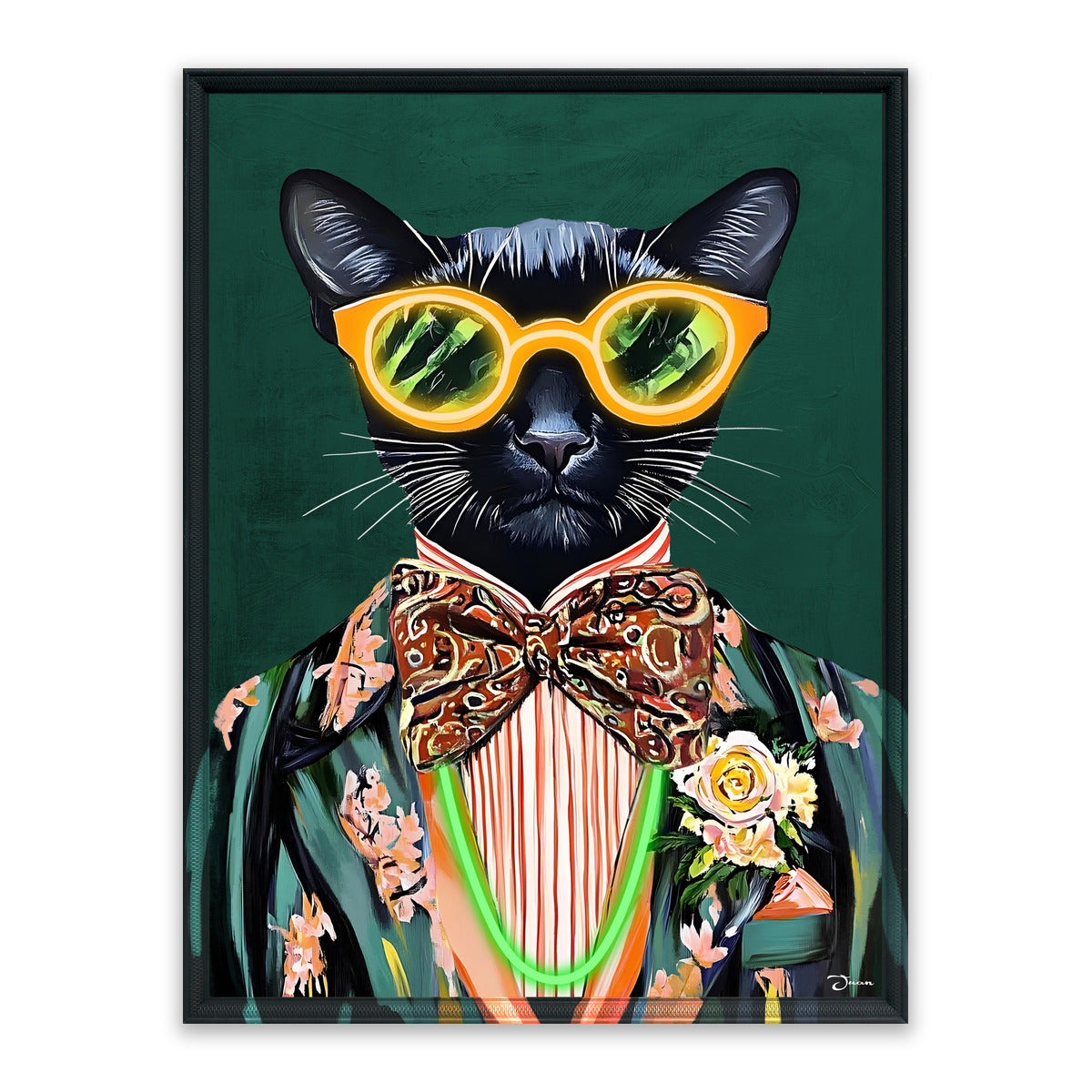 Cool Cat – LED paveikslas, katinas su akiniais