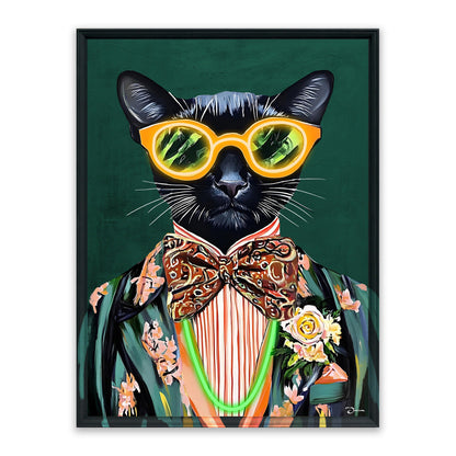 Cool Cat – LED paveikslas, katinas su akiniais