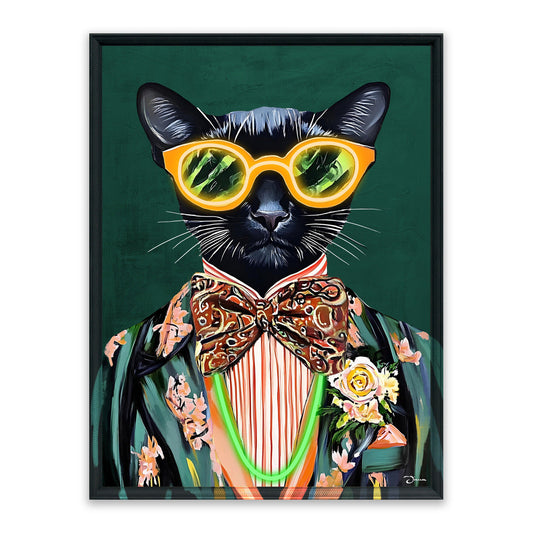 Cool Cat – LED paveikslas, katinas su akiniais