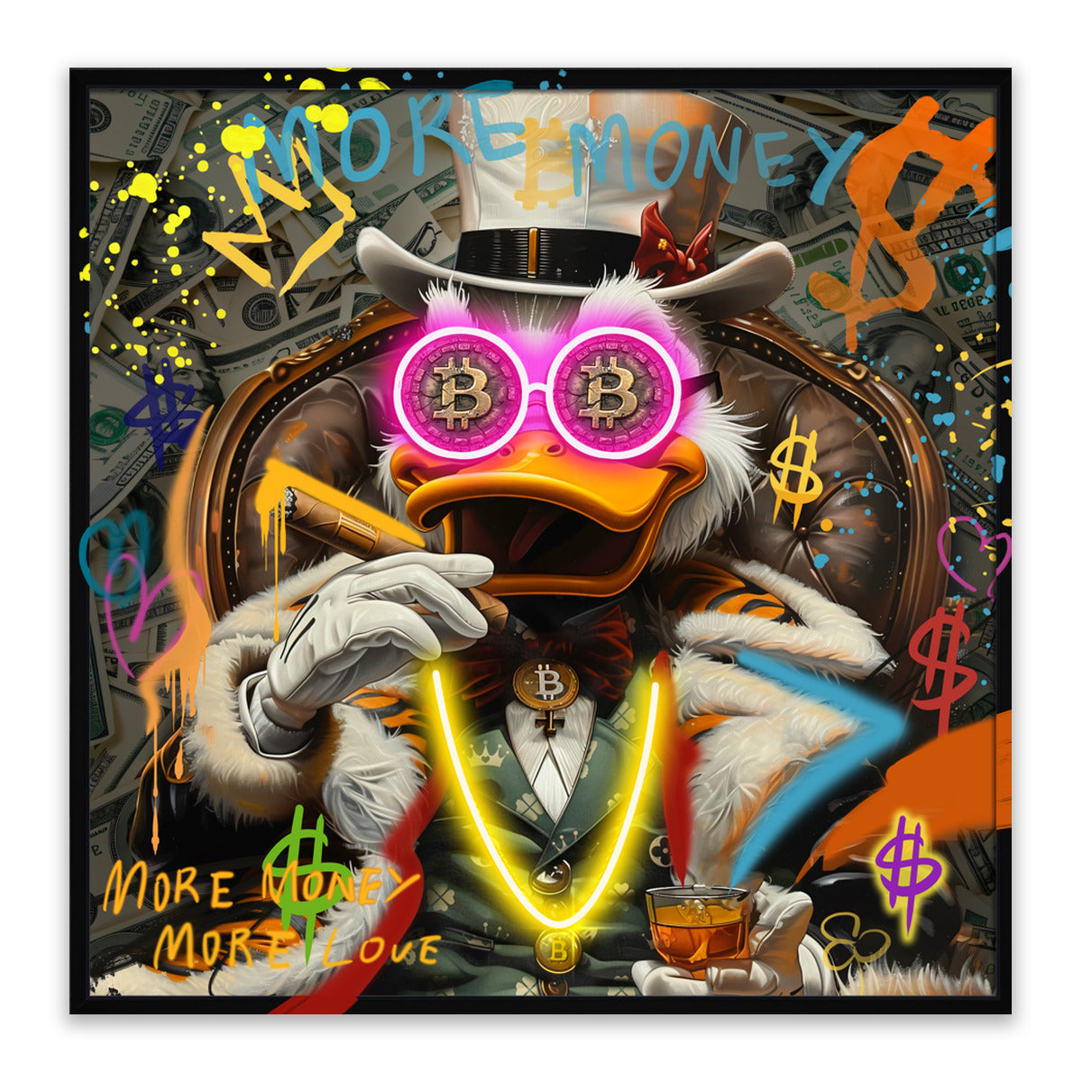 Crypto King – LED paveikslas, antis milijonierius