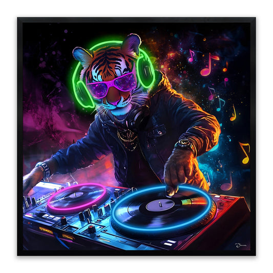 DJ Tiger – LED paveikslas, tigras DJ