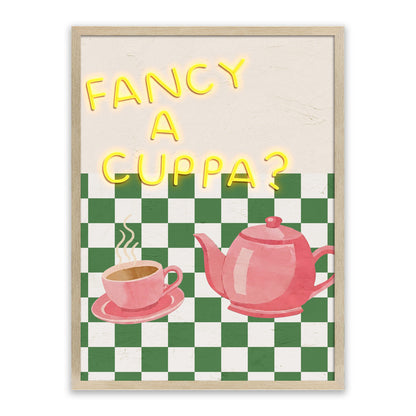 Fancy A Cuppa – LED paveikslas, arbatos puodelis