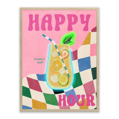 Happy Hour – LED paveikslas, vaisinis kokteilis