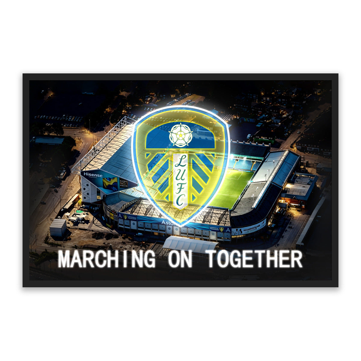 Leeds United – LED paveikslas, Elland Road ir klubo ženklas