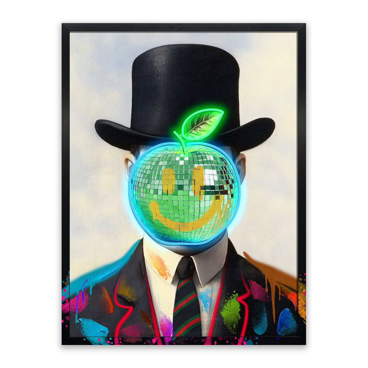 Neon Gentleman – LED paveikslas, diskotekos obuolys