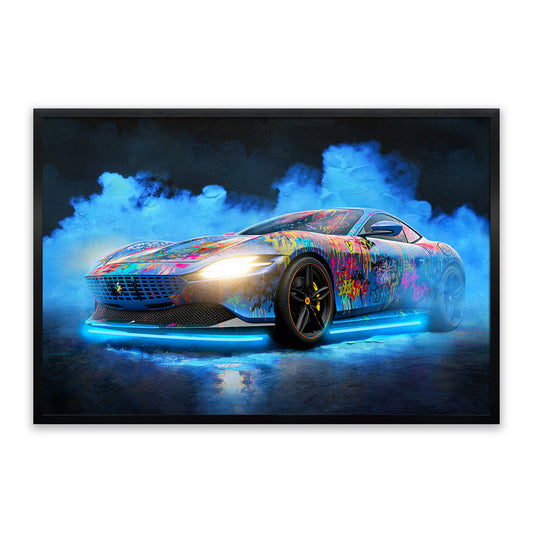 Neon Street Racer – LED paveikslas, grafiti superautomobilis