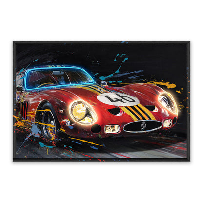 Redline Legend – LED paveikslas, raudonas lenktyninis automobilis