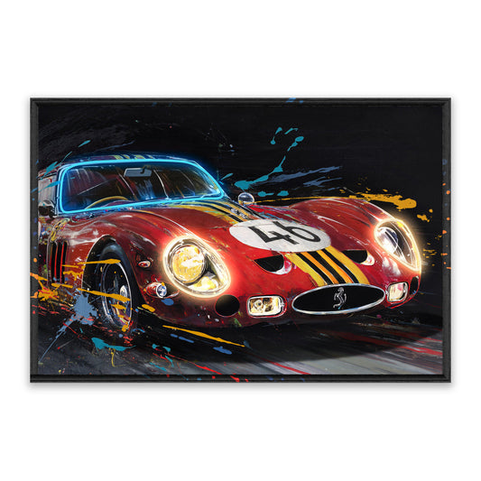 Redline Legend – LED paveikslas, raudonas lenktyninis automobilis