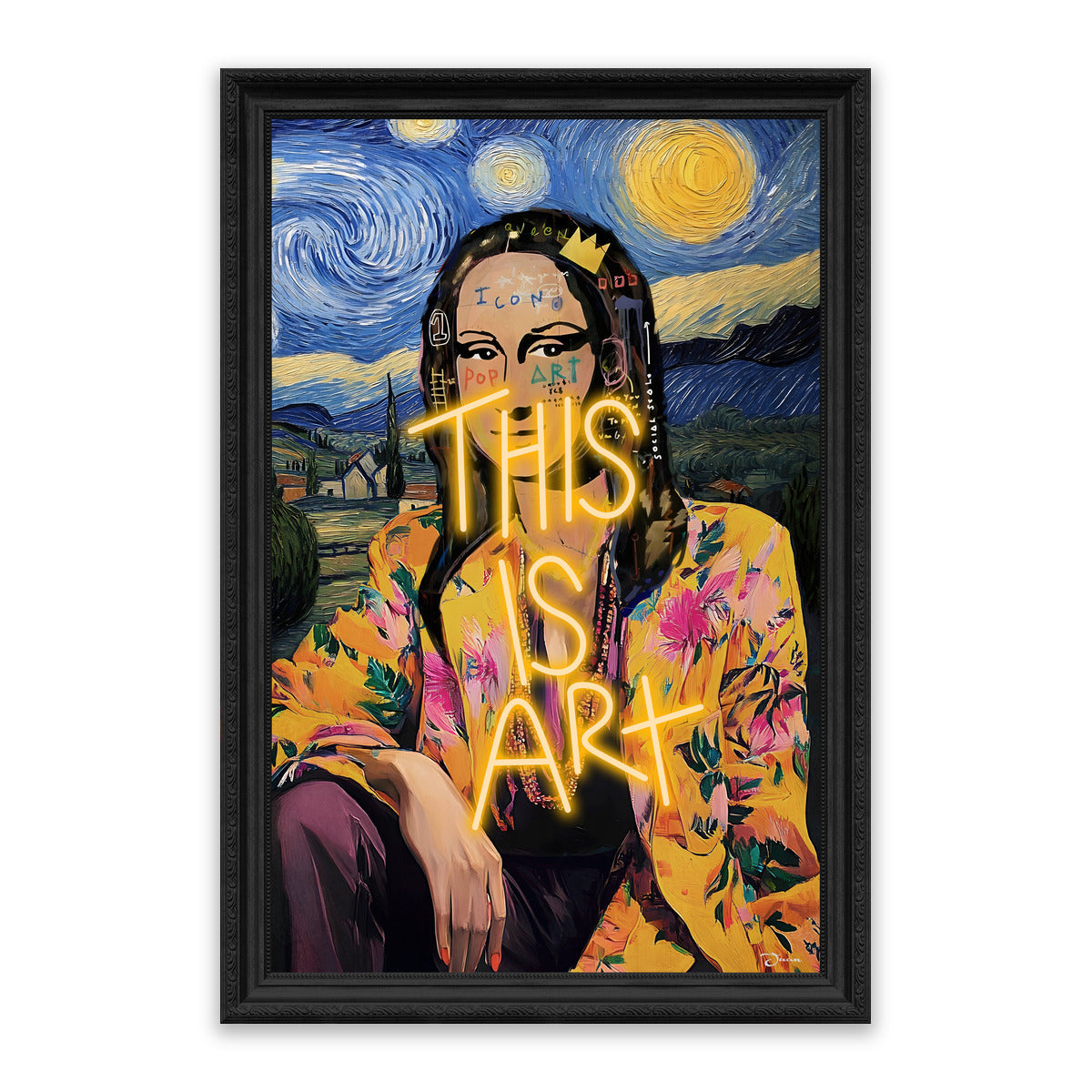 This Is Art – LED paveikslas, pop-art Mona Liza
