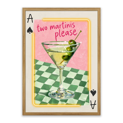 Two Martinis Please – LED paveikslas, martini kokteilis