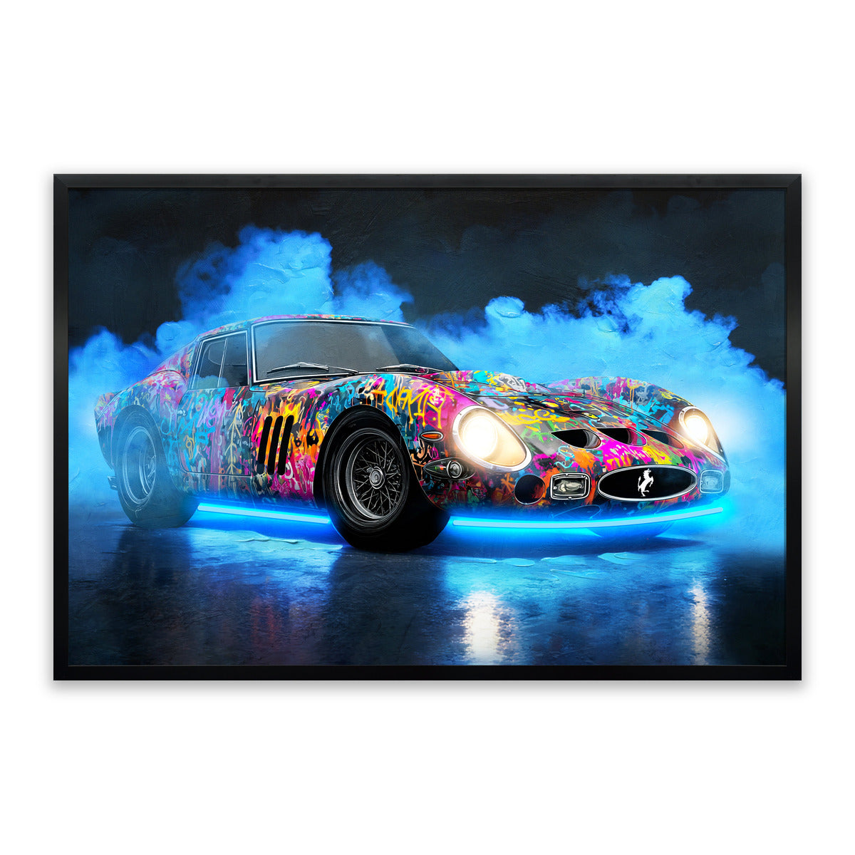 Urban Racing Legend – LED paveikslas, grafiti lenktyninis automobilis