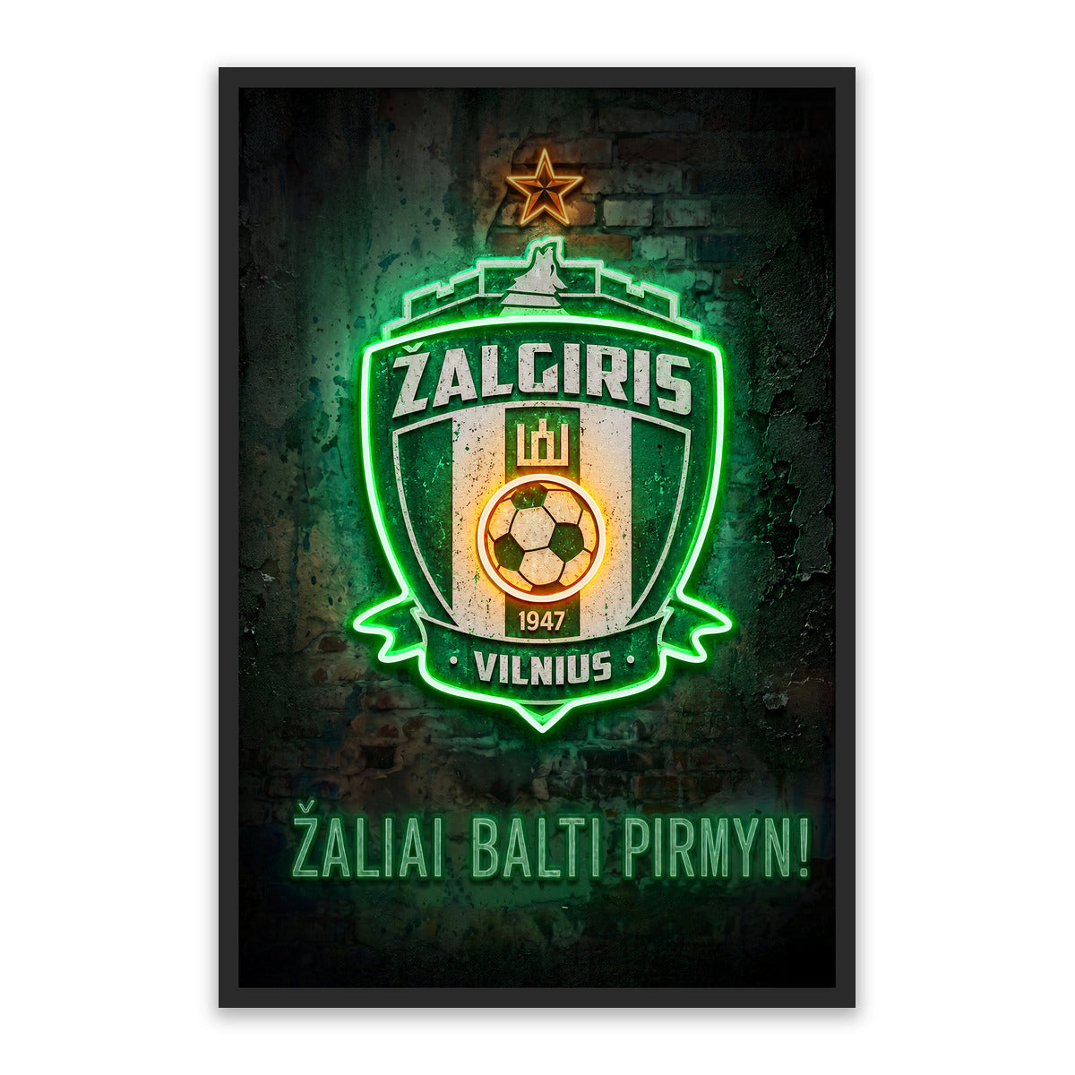 Žalgiris Vilnius – LED paveikslas, futbolo klubo ženklas